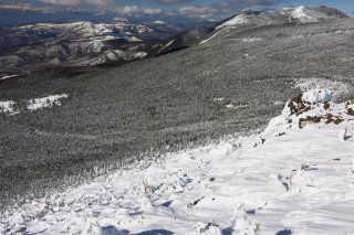 北アルプスと蓼科山、北横岳