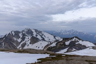 杓子岳と白馬鑓ヶ岳