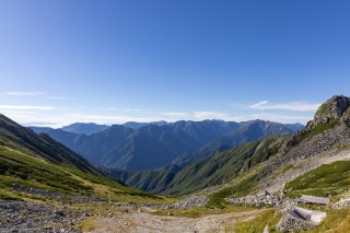 一ﾉ越山荘からの北アルプスの山々