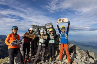 剱岳山頂にて