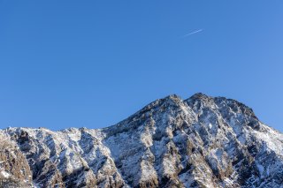 赤岳と飛行機