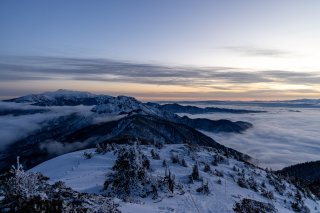 夕暮れの西穂