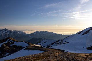 富山側に広がる雲