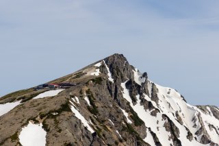 杓子岳から見る白馬岳