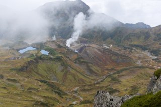 地獄谷の噴煙