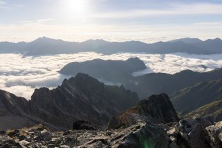 雲海と北アルプス