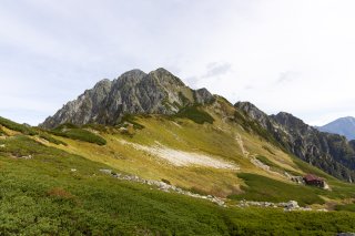 徐々に遠くなる剱岳