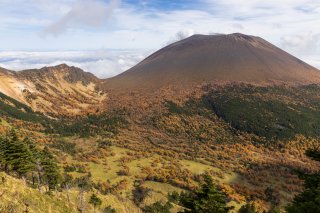 紅葉と浅間山