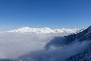 北アルプスの山々