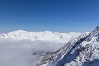 北アルプスの山々