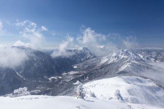 霞沢岳と乗鞍岳