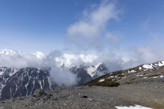 北アルプスの山々