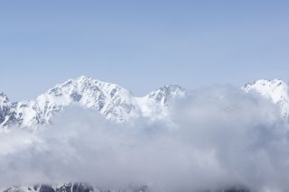 奥穂高岳と涸沢岳