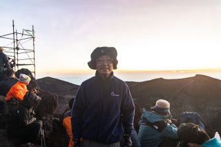 山頂にて