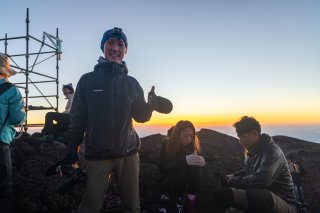 山頂にて