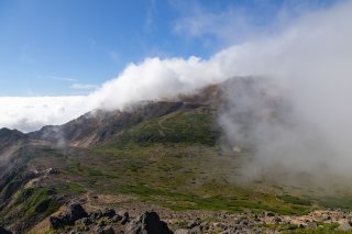 木曽御嶽山は雲の中