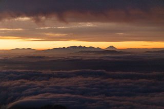八ヶ岳と富士山